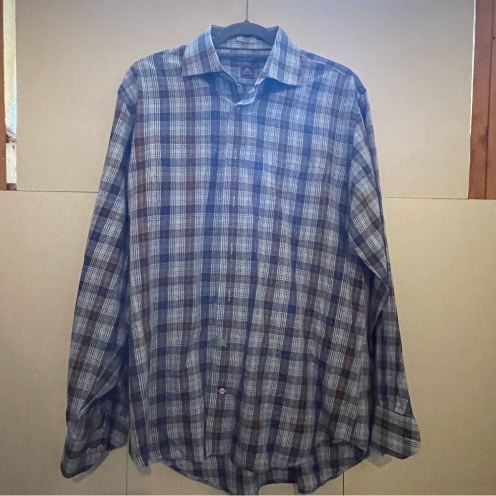 Peter Millar Men’s large button up blue